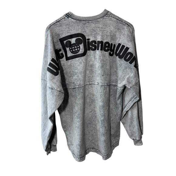 Walt Disney World Parks Spirit Jersey Shirt Adult Small Gray Acid Wash Print - Picture 2 of 12